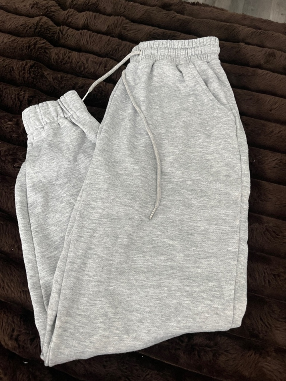 Princess Polly Heather Gray Joggers with Drawstring
